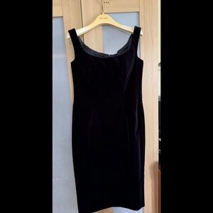 Escada Couture Velvet Corset Black Dress size 36